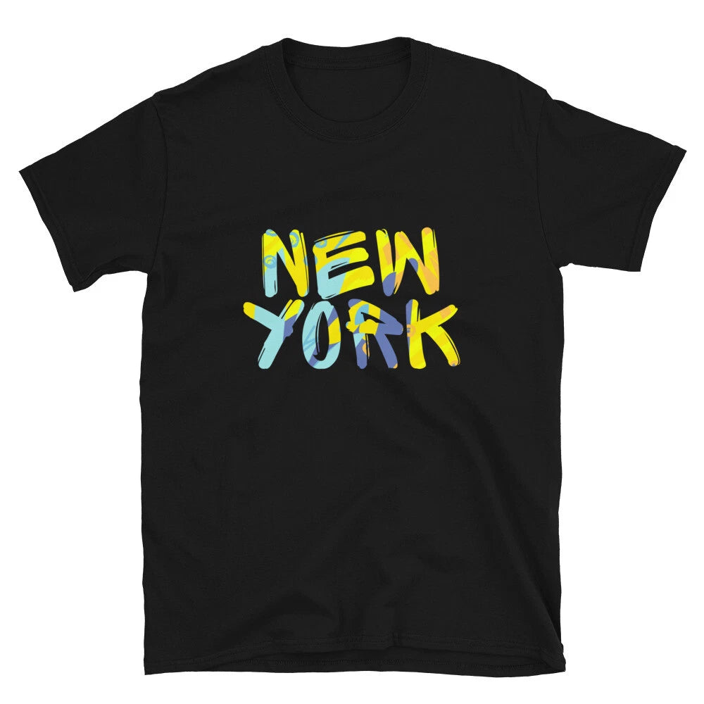 New York NY Yellow Street Wear Graffiti T-Shirt