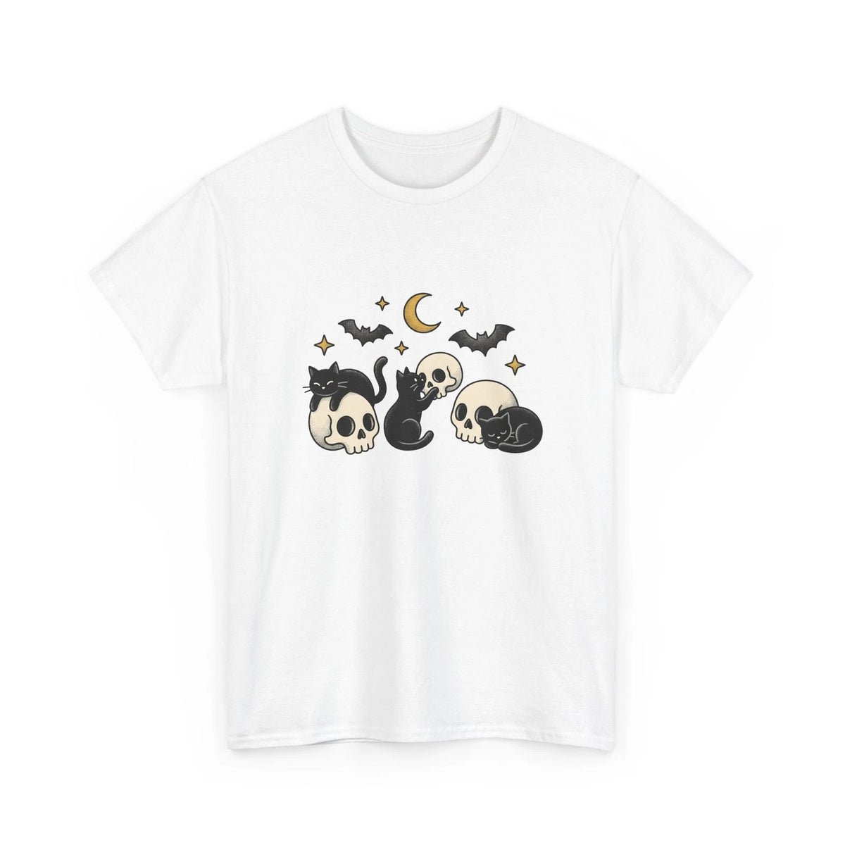 Black Cats Shirt Cat Halloween Gift Women Tattoo Style Tee Kitties T-Shirt Cat