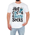 Hot Cocoa Mens T-Shirt Fuzzy Socks Winter Vibes Fun Funny Gift For Him