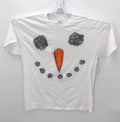 NWT Snowman T Shirt Mens L White Short Sleeve Face Carrot Ski Snow Christmas