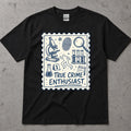 True Crime Enthusiast Fingerprint Microscope Forensic Investigation T-Shirt