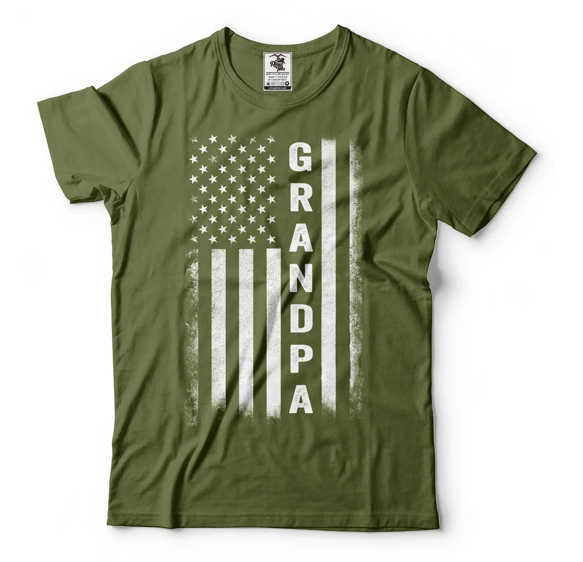 Mens Grandpa T-shirt Grandpa Patriotic Flag Tee USA Flag Shirt Grandpa Gifts