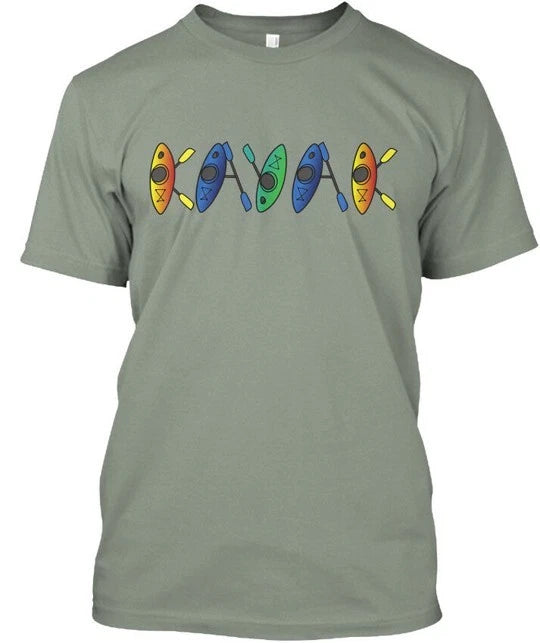 Kayak Premium T-Shirt Made in the USA Size S to 5XL