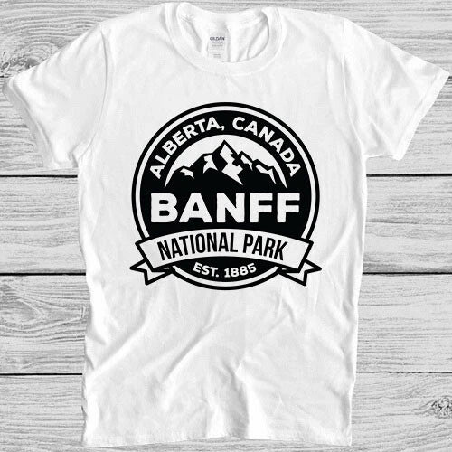 Banff National Park Alberta Canada Retro Funny Meme Gift Tee T Shirt M1216