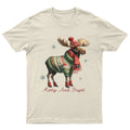 Merry And Bright Moose T-Shirt Unisex Gift Retro Funny Womens Vintage Mens