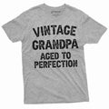 Men's Grandpa Funny T-shirt Vintage Grandpa Aged to Perfection Papa Gifts