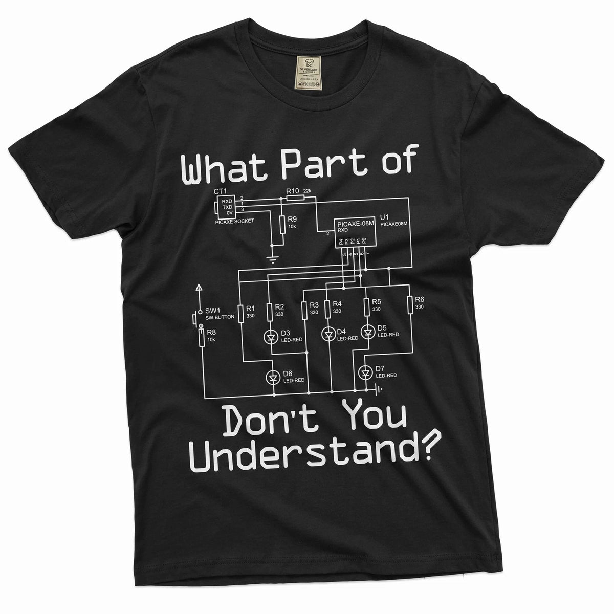 Men's Funny Electrician T-shirt electrical wiring diagram husband dad gift tee