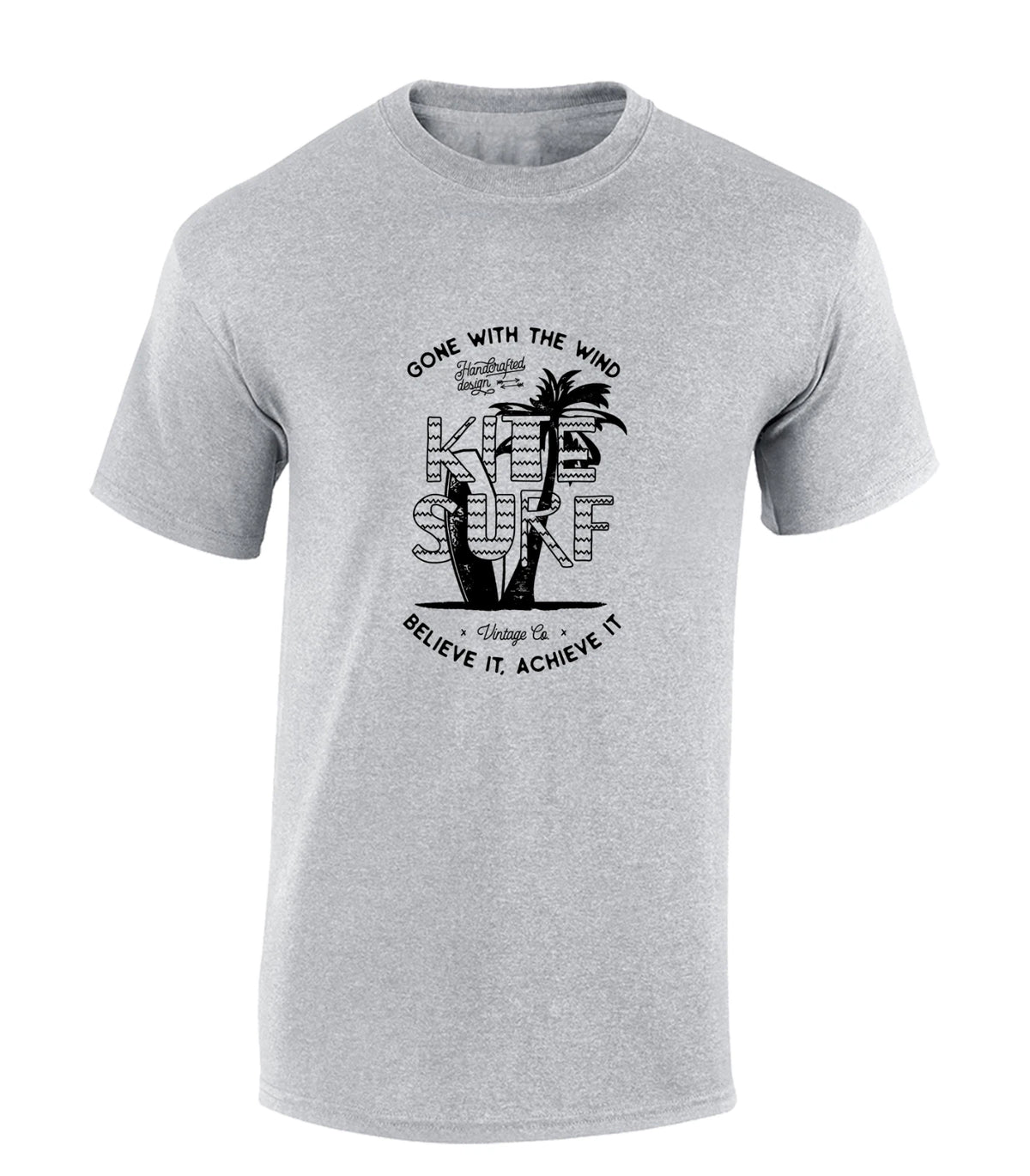 KITE SURF MENS T SHIRT SURFING DESIGN SURFBOARD SUMMER CASUAL HOLIDAY TOP