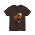 Pumpkin Patch Vibes T-Shirt | Halloween Scarecrow & Moonlit Pumpkin Graphic Tee
