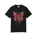 Warning Light Moth Risograph Mythpunk T-Shirt Black Front Print