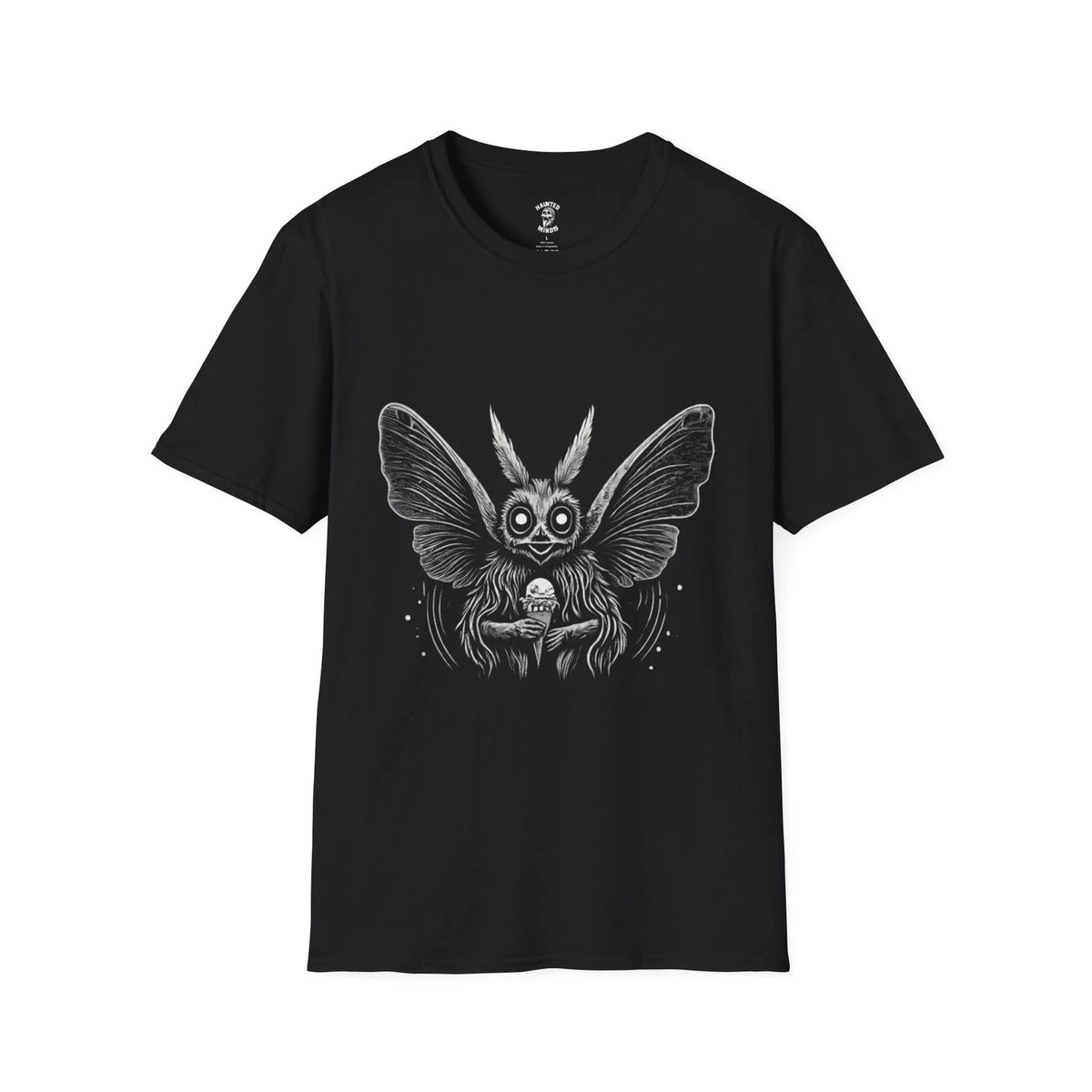 Haunted Minds Cryptid Cuties Moth Man Graphic T-Shirt, Unisex Softstyle Tee