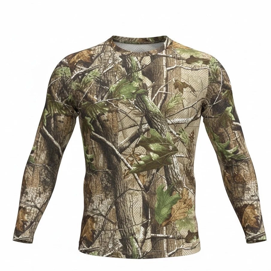 Field & Stream Mens Camo Mesh Long Sleeve Performance Hunting Shirt Large
