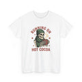 Skeleton Hot Cocoa Shirt Christmas Humor Gift Women Vintage Tee Hot Chocolate