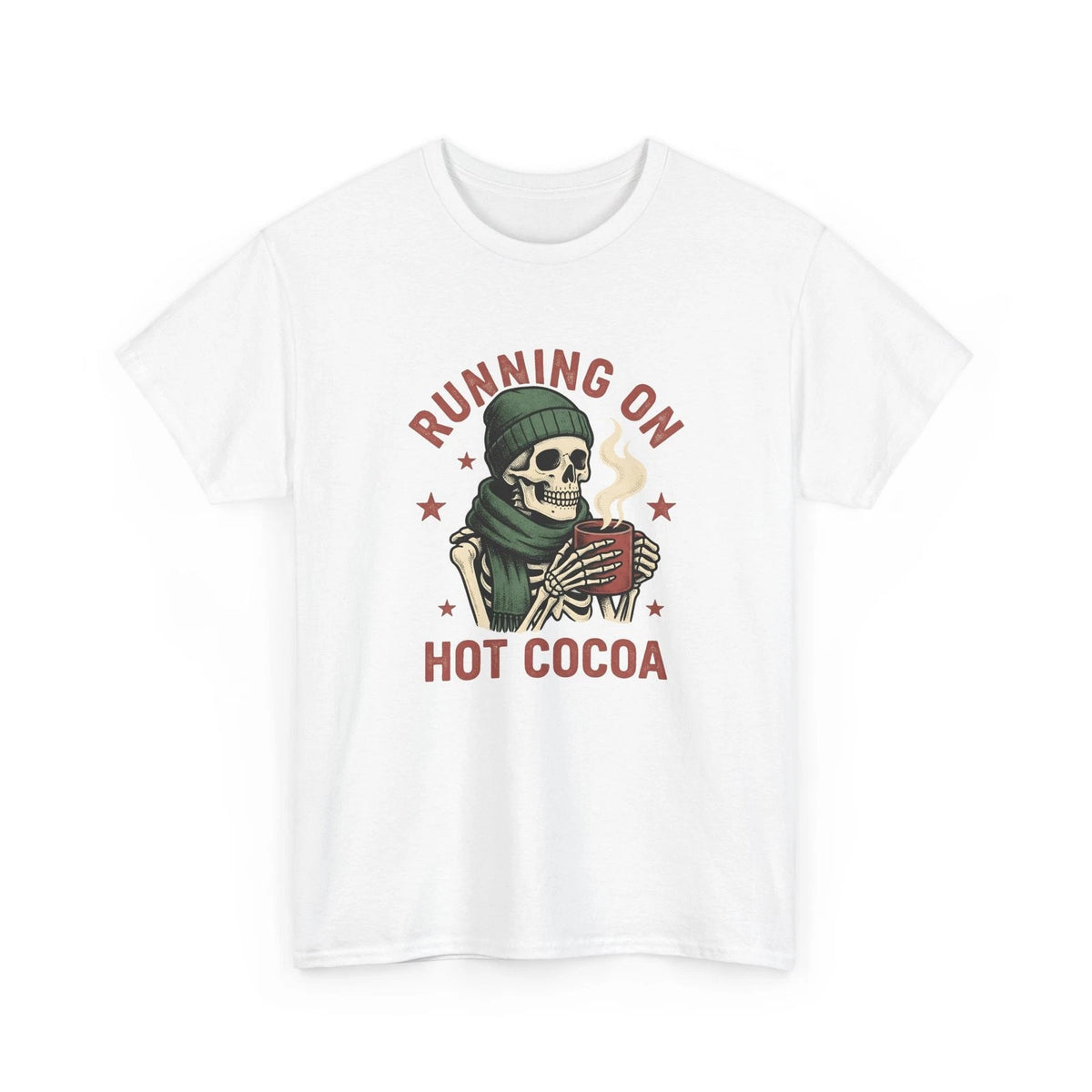 Skeleton Hot Cocoa Shirt Christmas Humor Gift Women Vintage Tee Hot Chocolate