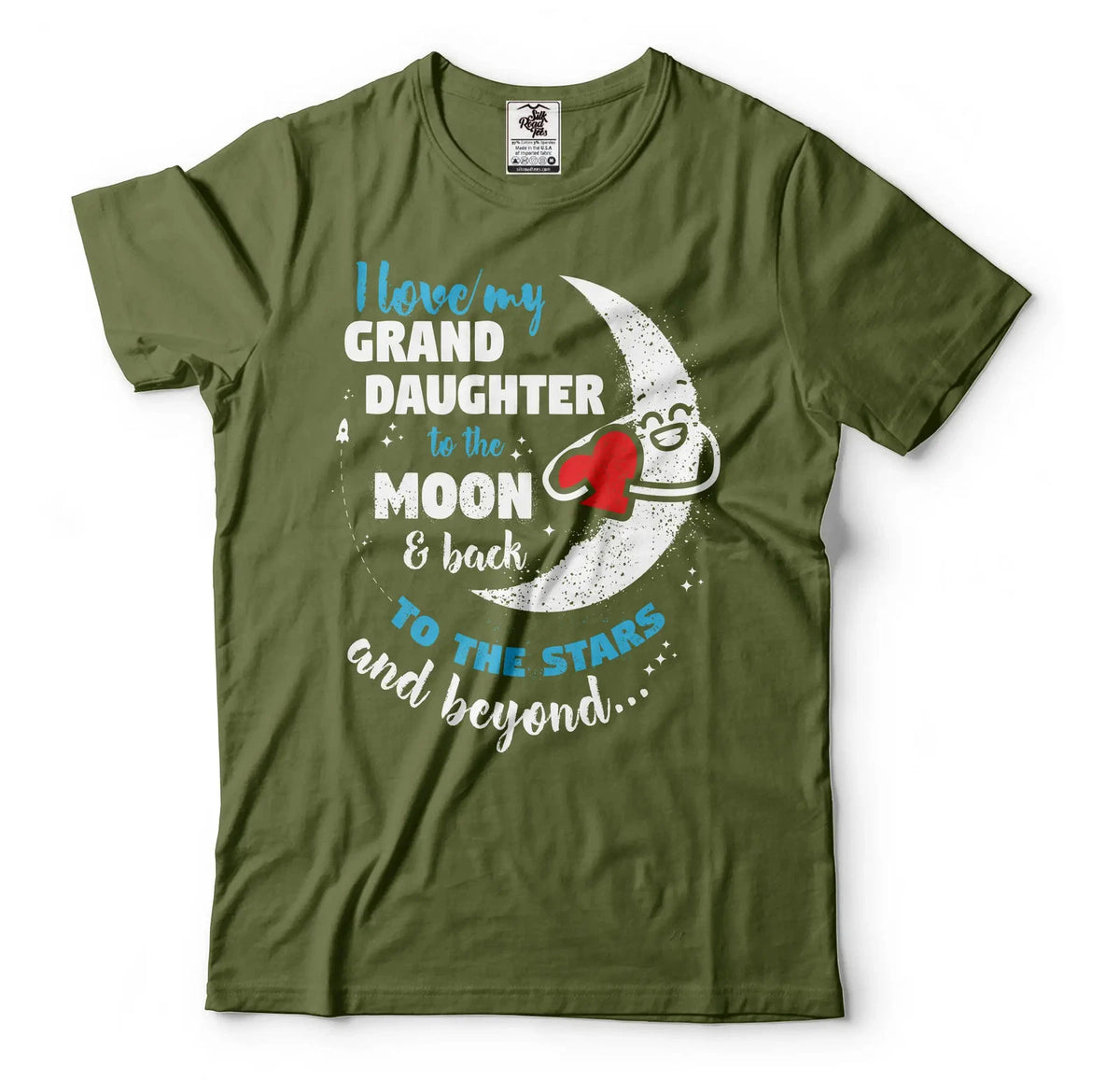 I Love My Granddaughter To The Moon And Back Shirt Grandpa Grandma Shirts