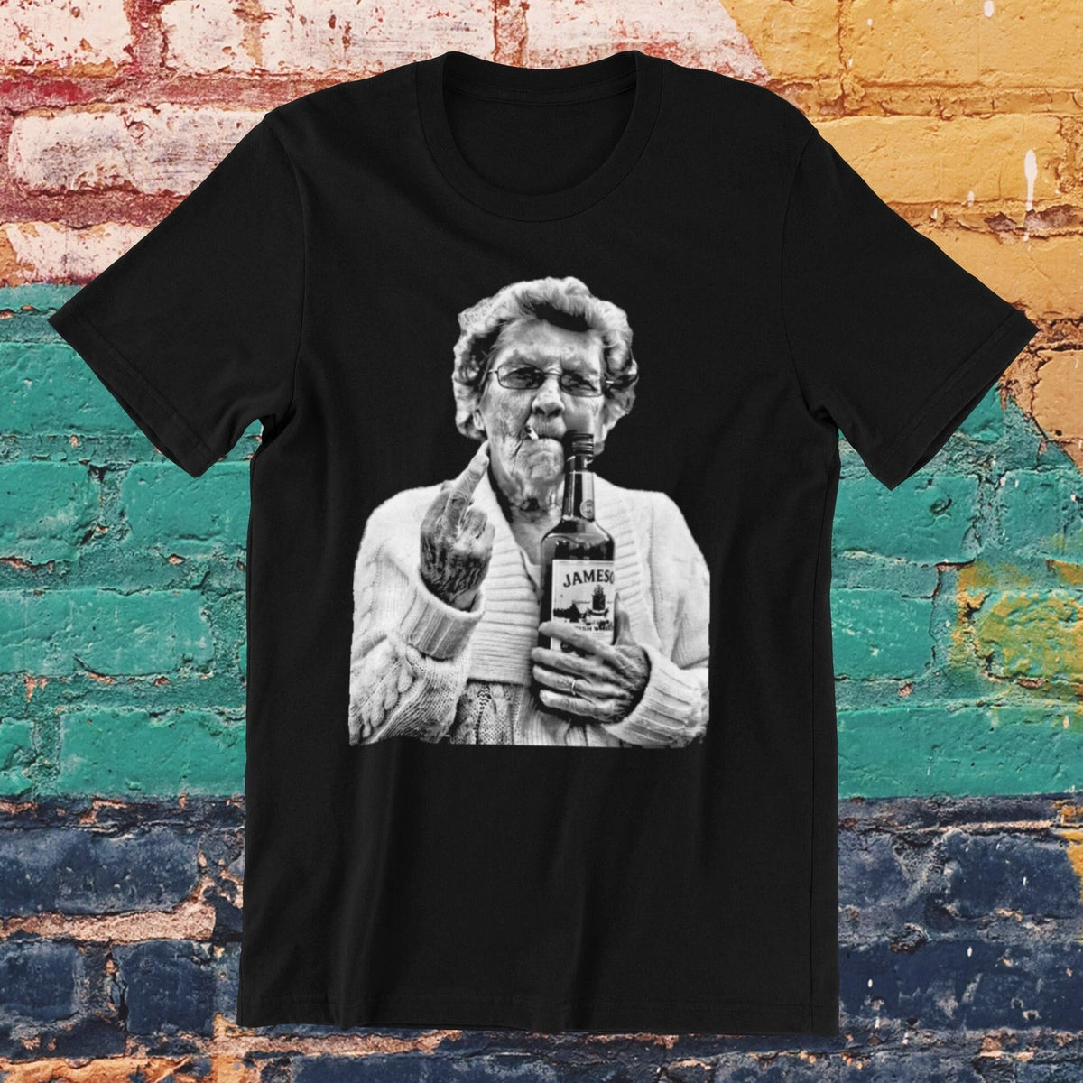 Granny Middle Finger T-Shirt Funny Sarcastic Elderly Women Gift Unisex Shirt