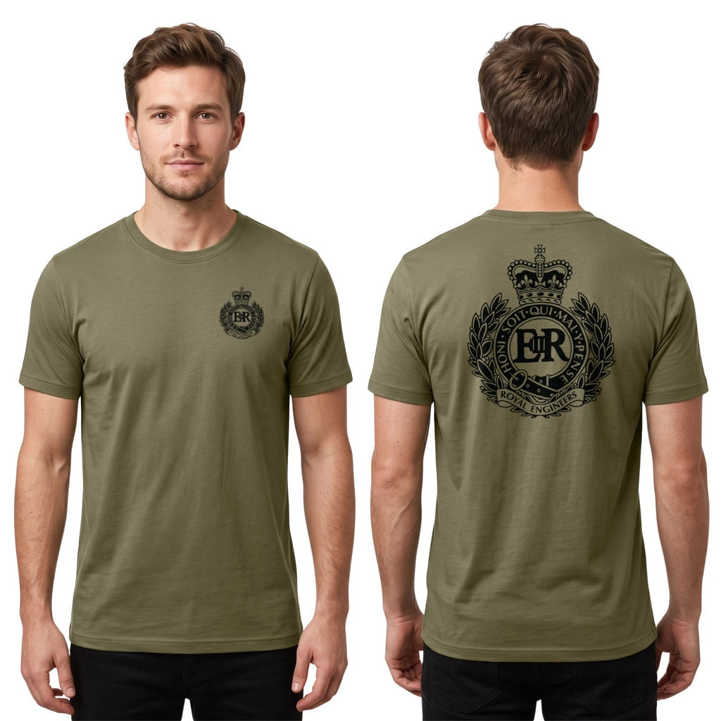 Royal Engineers T-Shirt The Sappers British Army Military Crest ER Tee