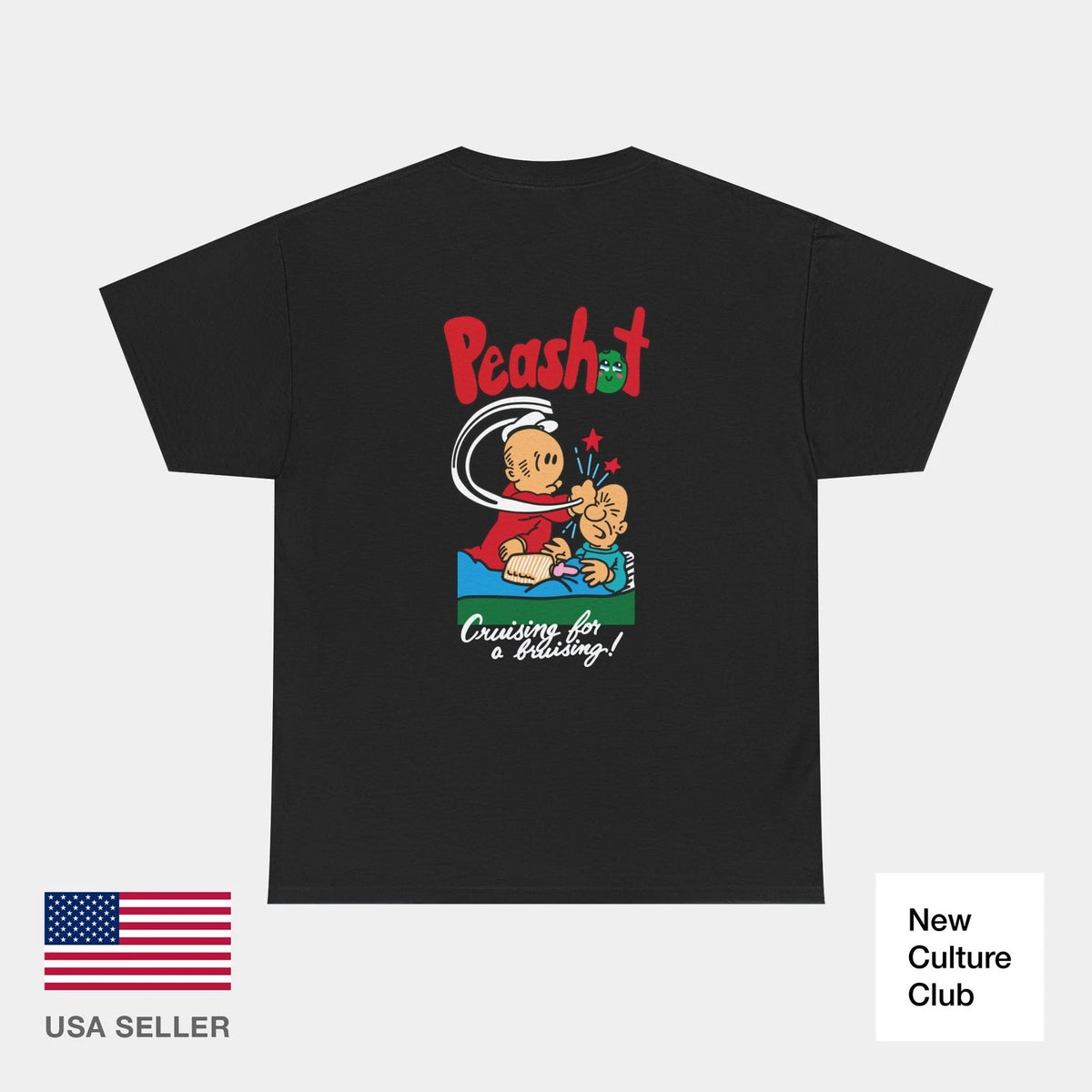 Cruising... Peashot Skateboards "Cruising for a Bruising!" Skate T-Shirt