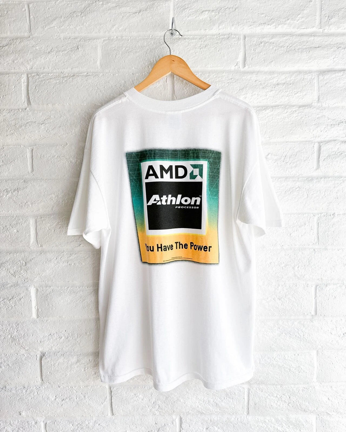 Vintage 2000s AMD Athlon Processor T Shirt Men's XL You Have The Power Y2K Tech