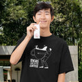 Men Coffee Addict Graphic Printed Classic Fit Round Neck T-Shirt Stylish Cotton