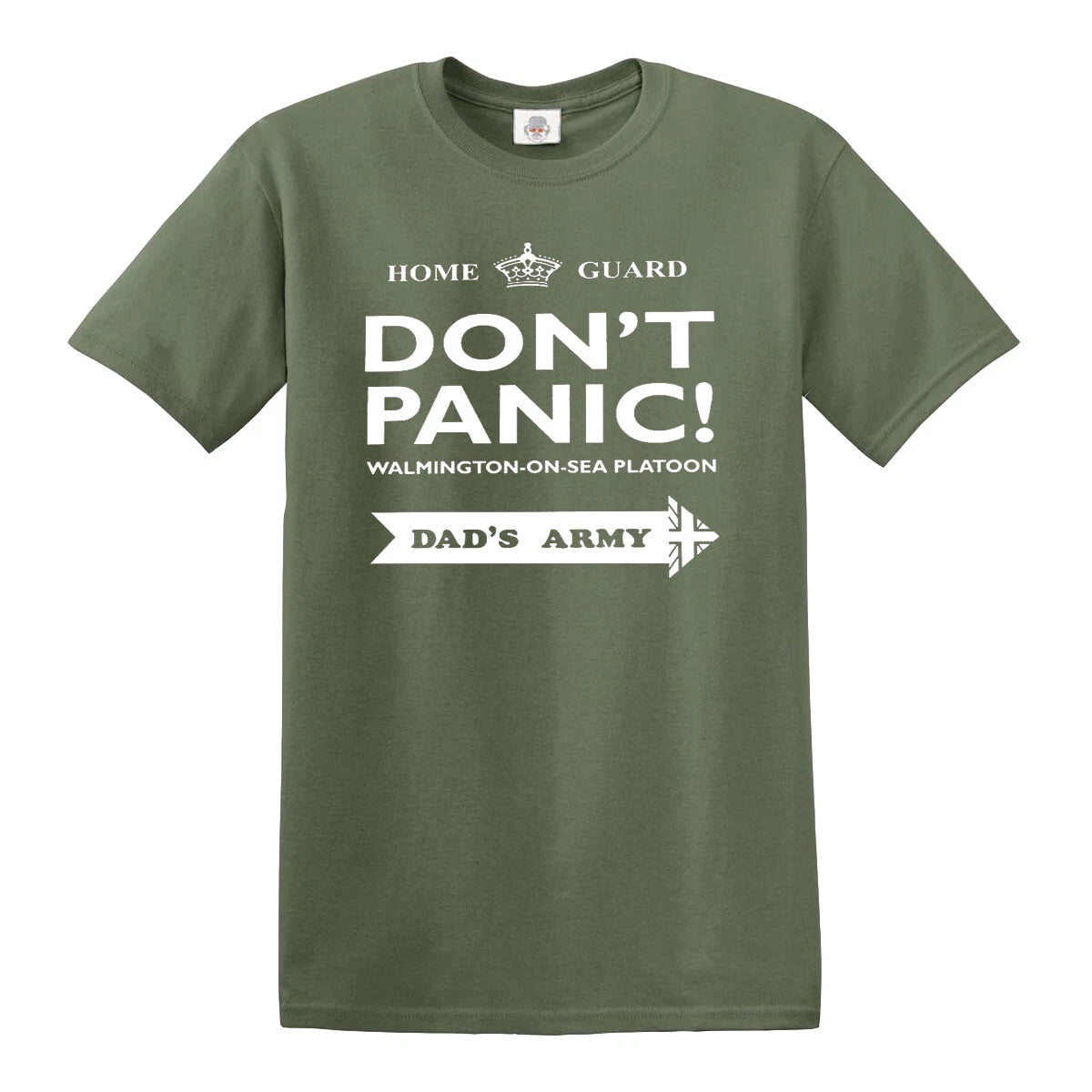 Don't Panic Dads Army T-Shirt  Home Guard Tribute Cosplay Mens Gift Tshirt Tee