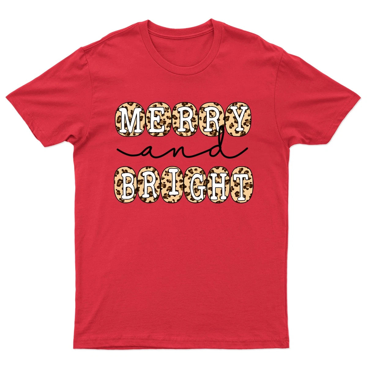 Merry And Bright Christmas T-Shirt Unisex Retro Funny Womens Vintage Mens -g