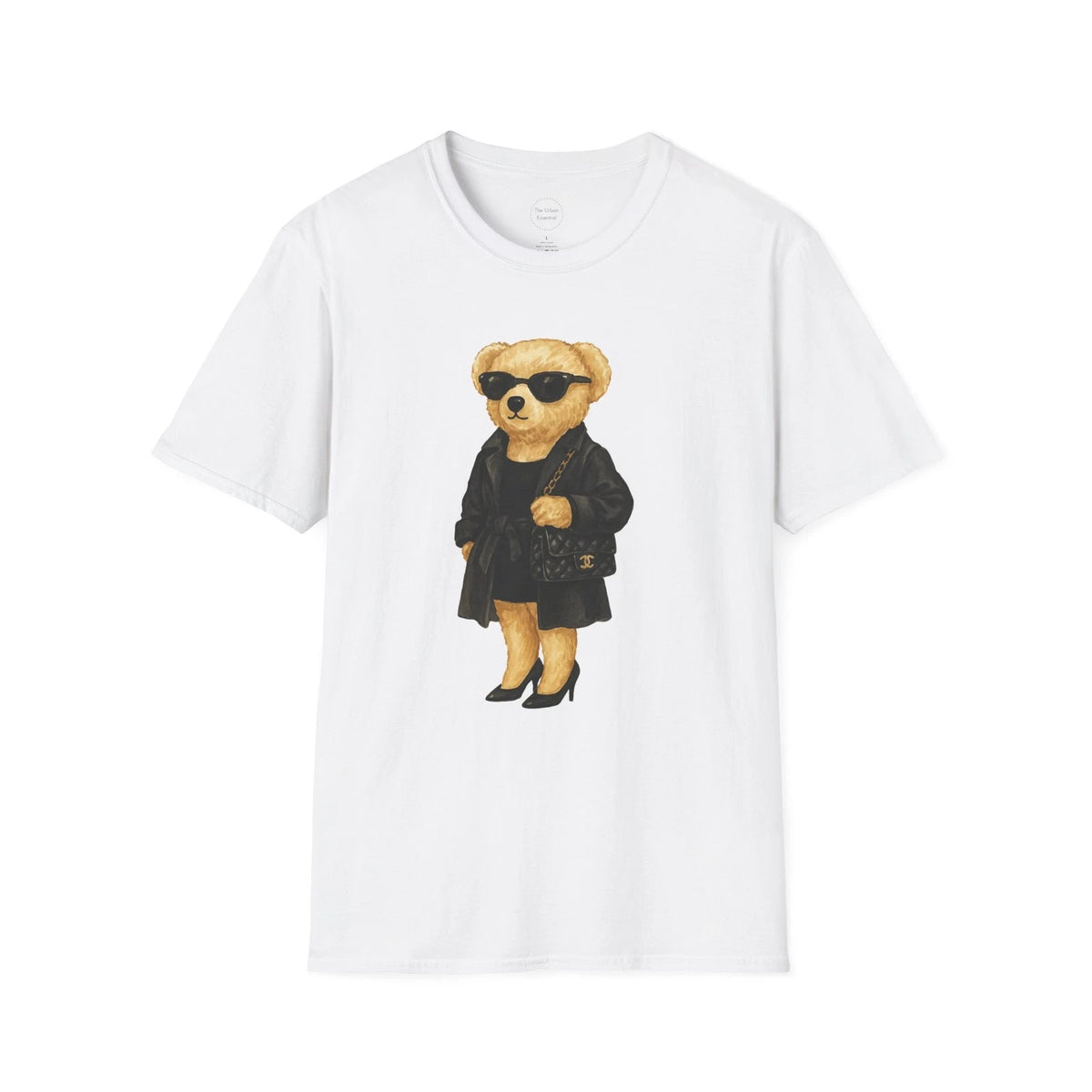 Chic Teddy Bear w Chanel Bag in Black Coat T-Shirt | Fashion  Gift Original Tee