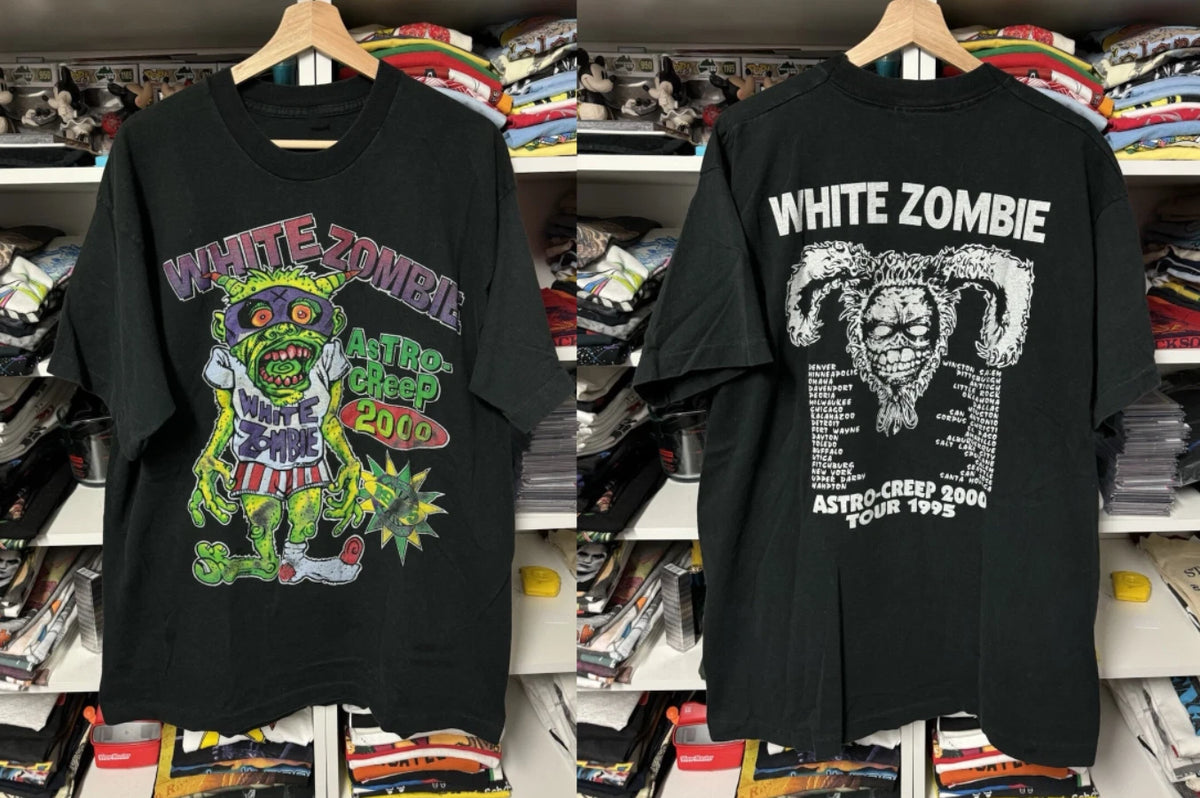 Vintage White Zombie 90s Tour Merch T-Shirt Horror Metal Graphic Tee S-5XL