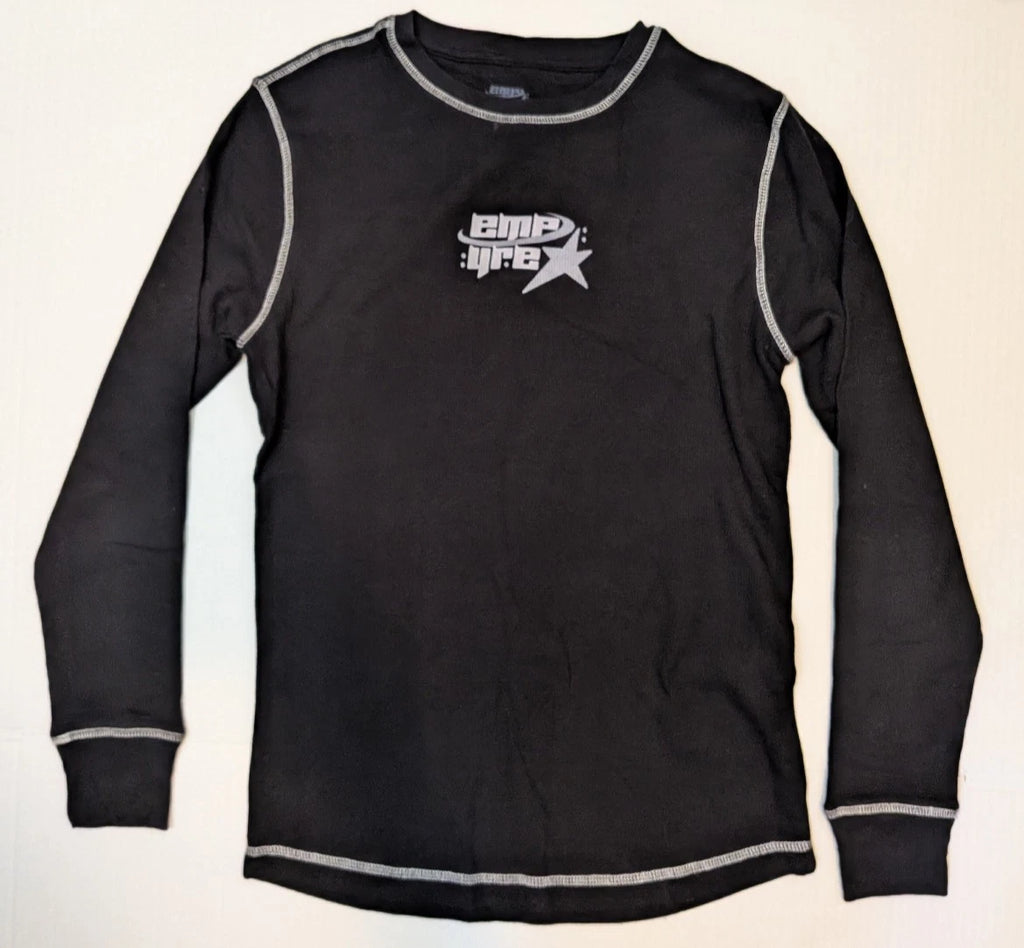 Empyre Y2K Star Thermal Black Long Sleeve T-Shirt Men's Medium