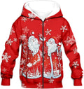 Snowman Ugly Christmas Zipper Hoodie 3D Santa Plow Holiday HS1576