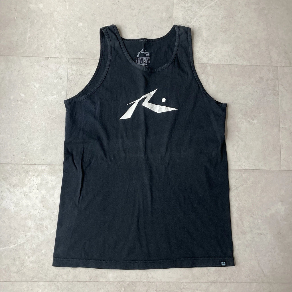 vintage rusty surfboards faded tank top size medium