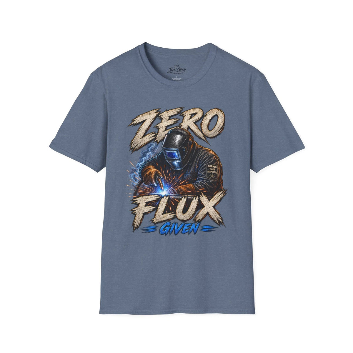 Zero Flux Welder T-Shirt | Welding Helmet Illustration