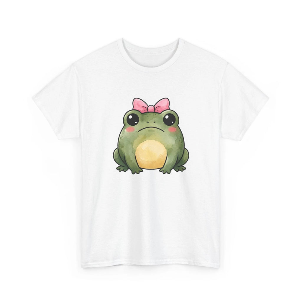 Frog Bow Clip Shirt Animals Rustic Gift Women Playful Tee Toad T-Shirt Wildlife