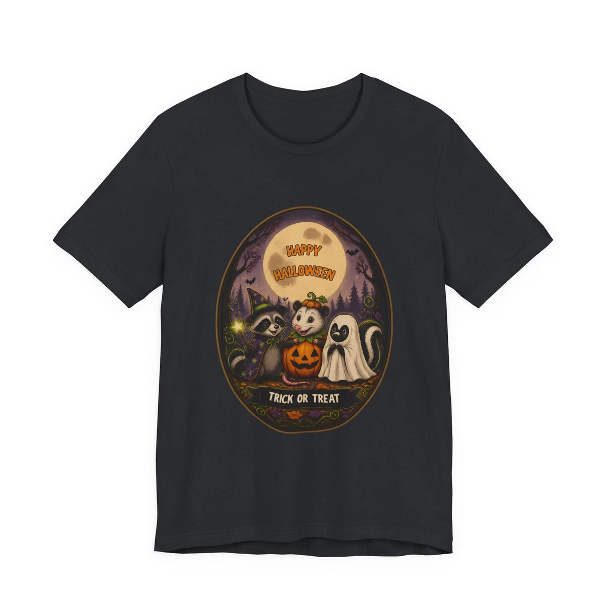 Halloween Cute Cats & Ghosts T‑Shirt