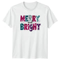 Merry And Bright Christmas Holidays Mens T-Shirt Womens Tee Graphic