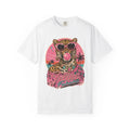 Feline Fabulous Comfort Colors Shirt, Leopard Retro Sunset Tropical Palm Graphic