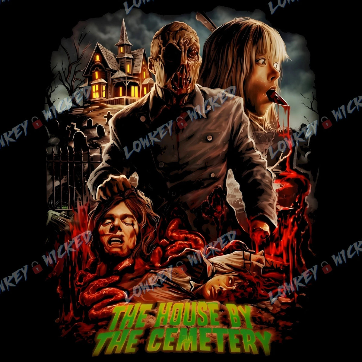 House ByThe Cemetery Movie T-Shirt | Lucio Fulci Horror Tee | Italian 80's Cult