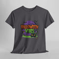 Halloween Vibes Tee | Black Cat, Pumpkin, Spooky Moon
