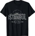 Istanbul Skyline Turkey Turkish Pride Souvenir Turkiye T-Shirt