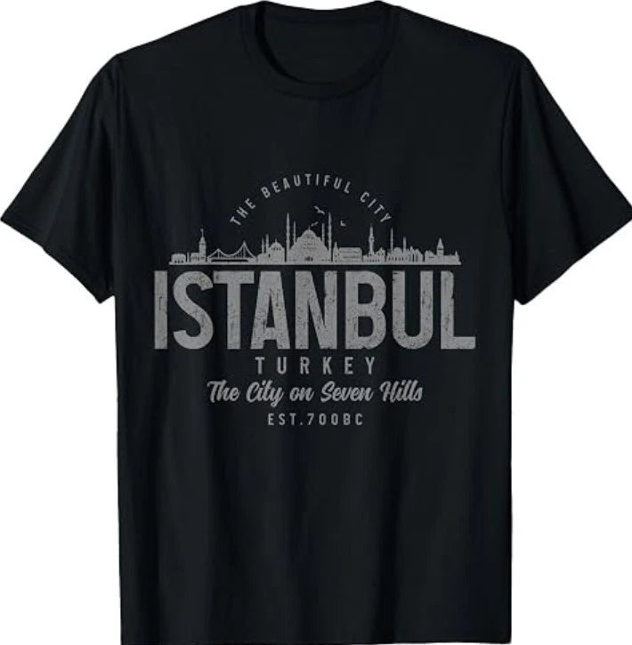 Istanbul Skyline Turkey Turkish Pride Souvenir Turkiye T-Shirt