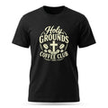 Holy Grounds Coffee Club Christian Coffee Black T-Shirt Faith Barista Tee