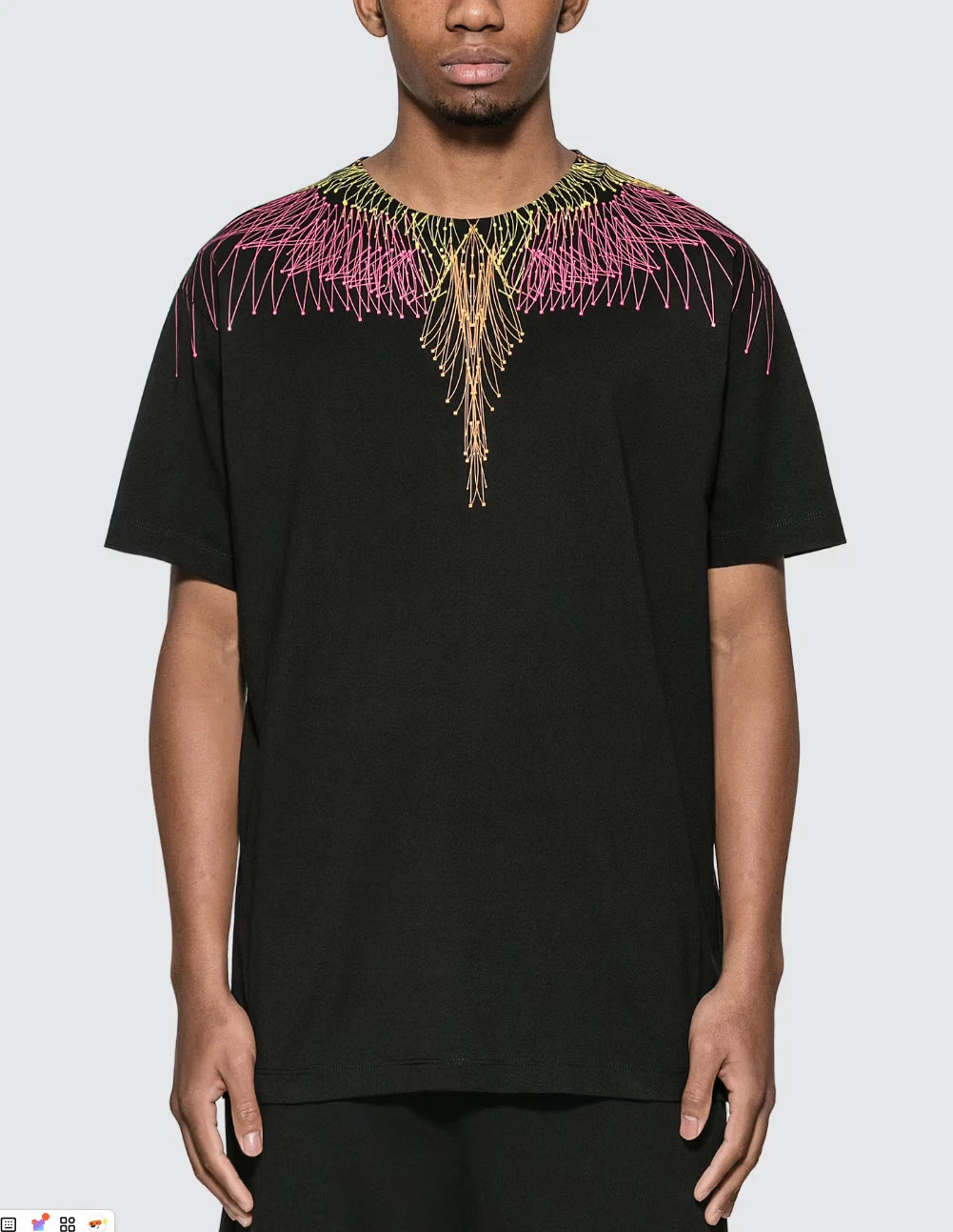 Marcelo Burlon County of Milan Geometric Black Bazier Wings t-shirt