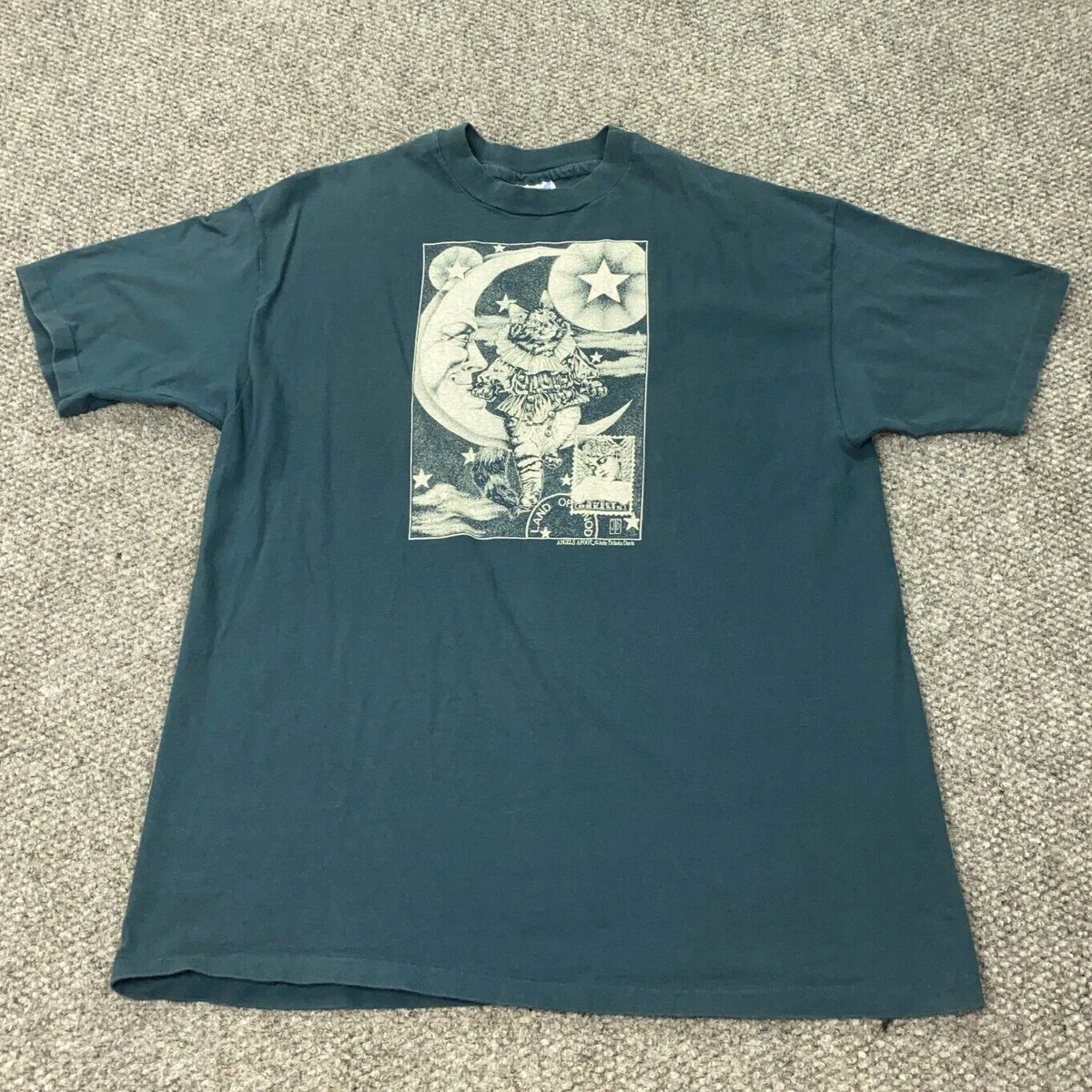 Vintage Land Of Nod Sweet Dreams Shirt Mens XL Blue Tee Wearable Art USA 90s