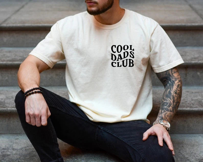 Cool Dads Club Shirt Retro Vintage Dad Graphic Tee Fathers Day