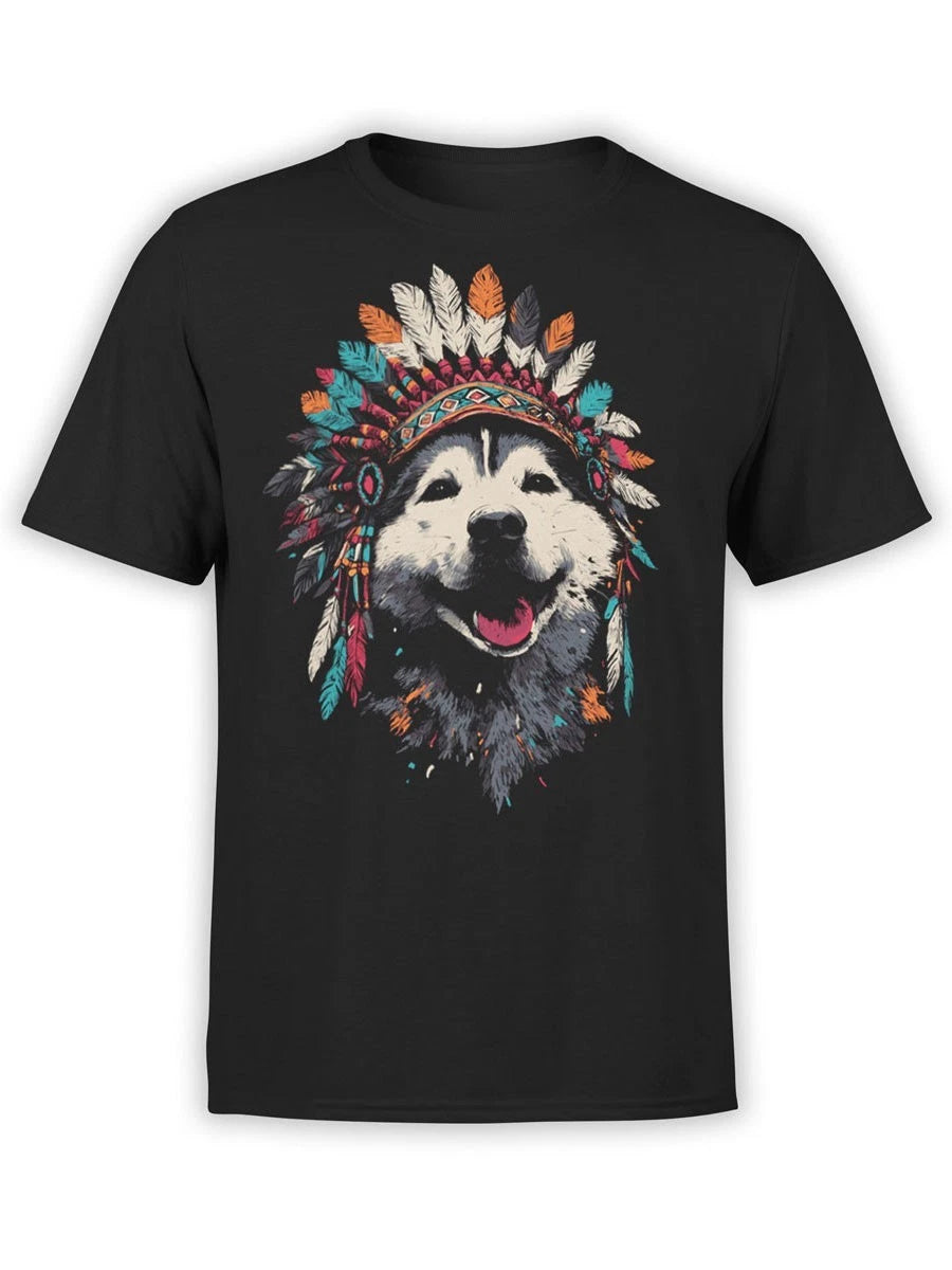 FANTUCCI Chief Howler T-Shirt | Husky Dog Graphic Tee | Unisex