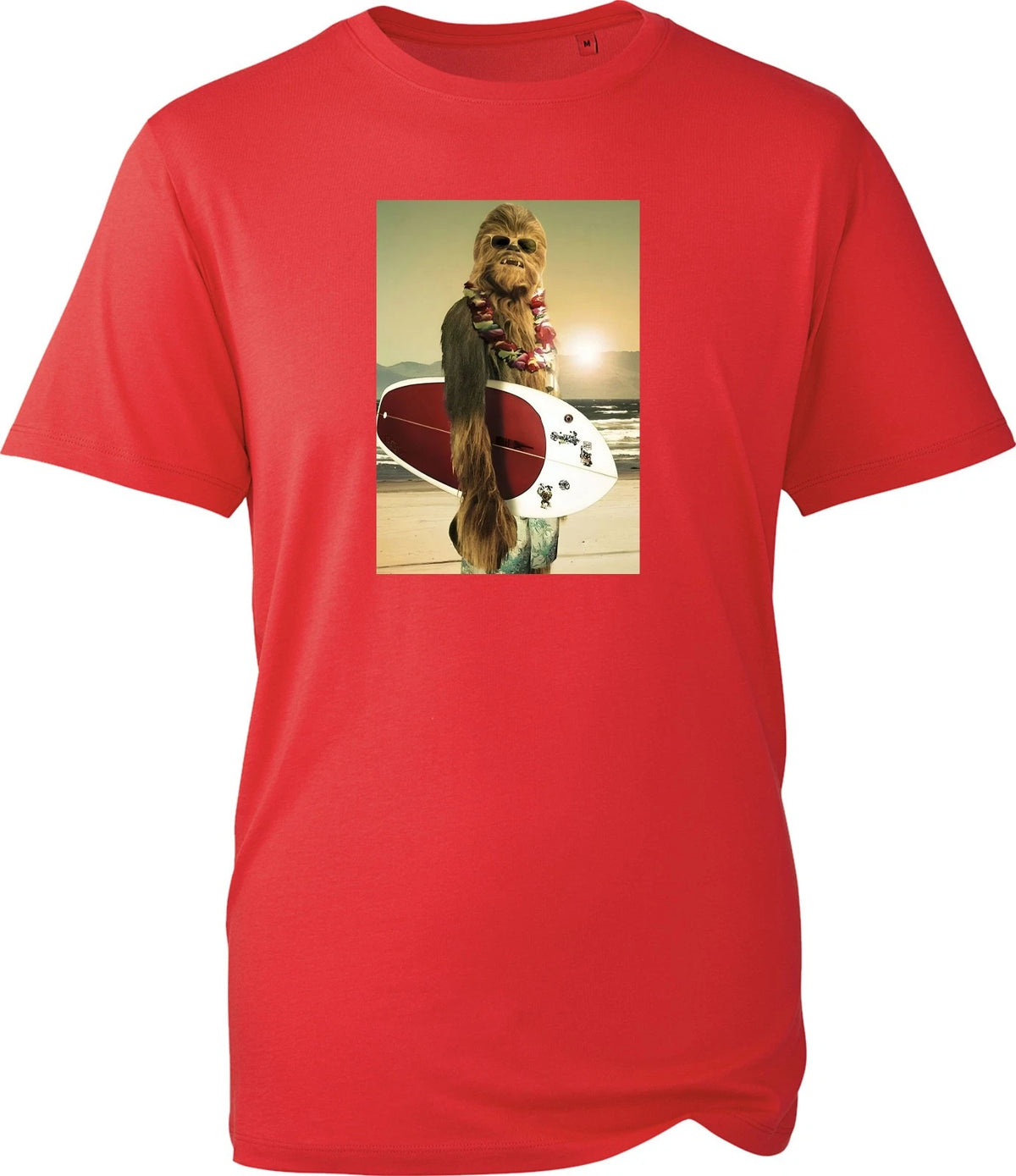 Chewbacca Surf Retro Cool Funny Men Women Galaxy Movie Parody Gift Unisex Tee