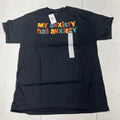 Spencers Black “My Anxiety Has Anxiety” Graphic T-Shirt Men’s Size Medium NEW