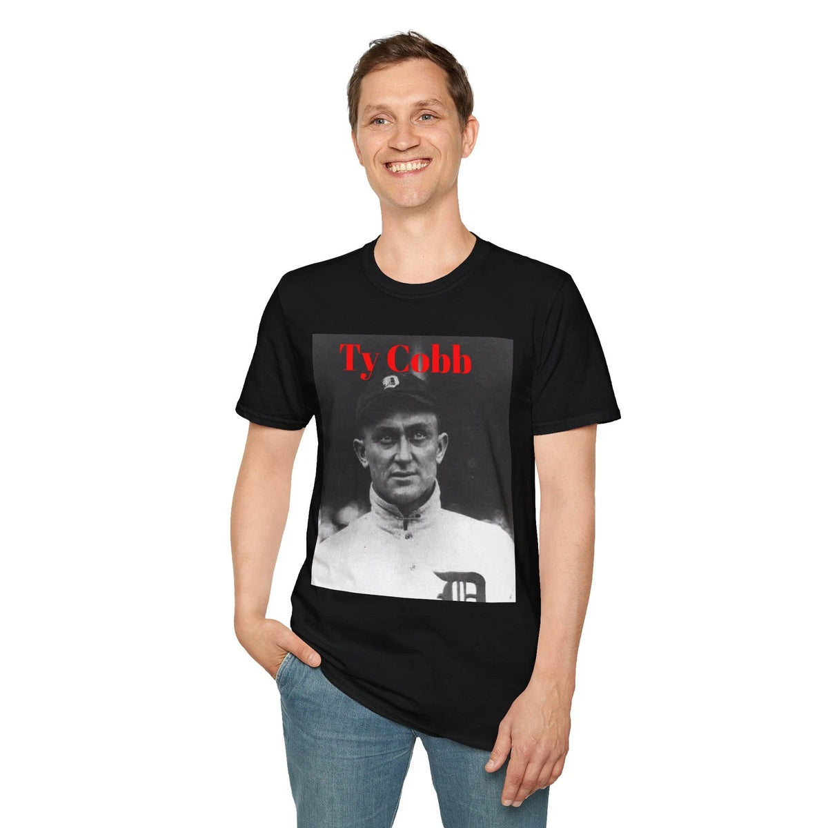 Ty Cobb Baseball Card Photo Art Baseball Team T Shirt, Unisex Tee Sports