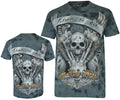Tie Dye T-Shirt Skull Engine Live to Ride THE WILD SPIRIT Glow in Dark by Wild