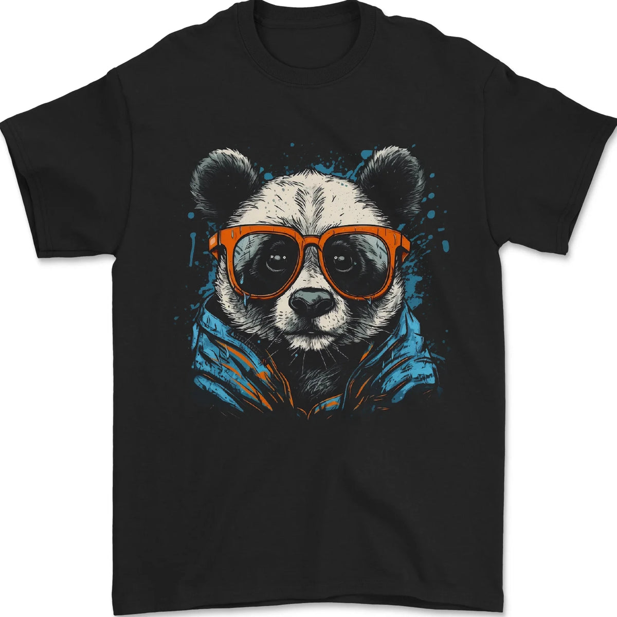 A Cool Panda Wearing Glasses Mens T-Shirt 100% Cotton